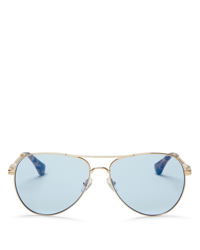 Sonix Women's Lodi Aviator Sunglasses, 62mm - 100% Exclusive In Gold/powder Blue Solid