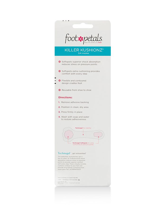 Foot Petals Technogel With Softspots Killer Kushionz In Pink Gel