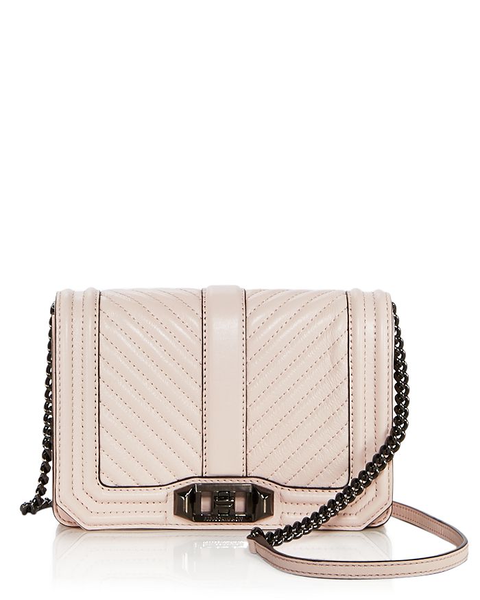 Rebecca Minkoff Chevron Quilted Love Leather Crossbody Bag