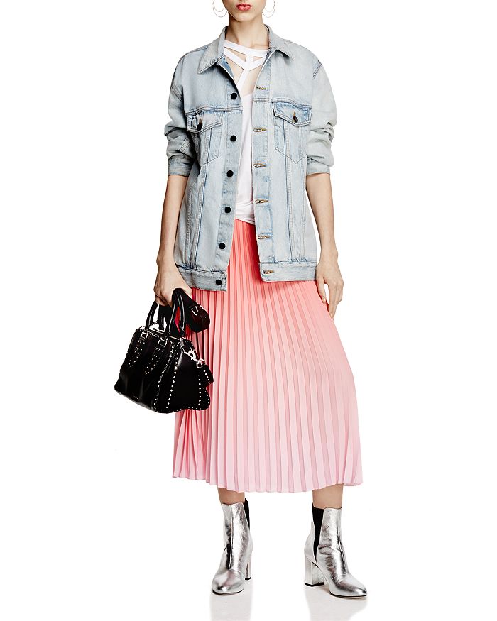 Alexander wang pink denim sale jacket