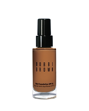 Shop Bobbi Brown Skin Foundation Broad Spectrum Spf 15 In Warm Almond 6.5 (dark Brown With Yellow Undertones)