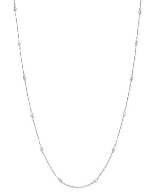 Bloomingdale's Fine Collection - Diamond Station Necklace in 14K White Gold, .30 ct. t.w. - Exclusive