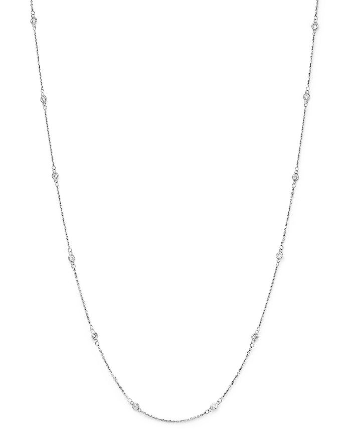 Bloomingdale's Diamond Station Necklace In 14k White Gold, .30 Ct. T.w. - 100% Exclusive