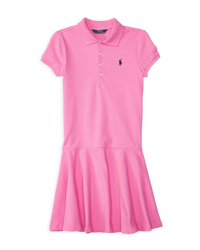 Ralph Lauren Girls' Mesh Polo Shirt Dress - Little Kid | Bloomingdale's