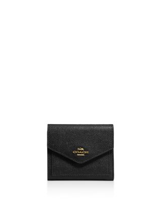 coach black mini wallet