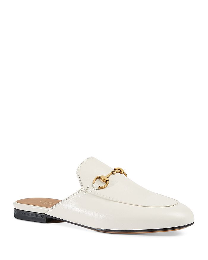 Gucci Princetown Loafer Mule In Mystic White/gold