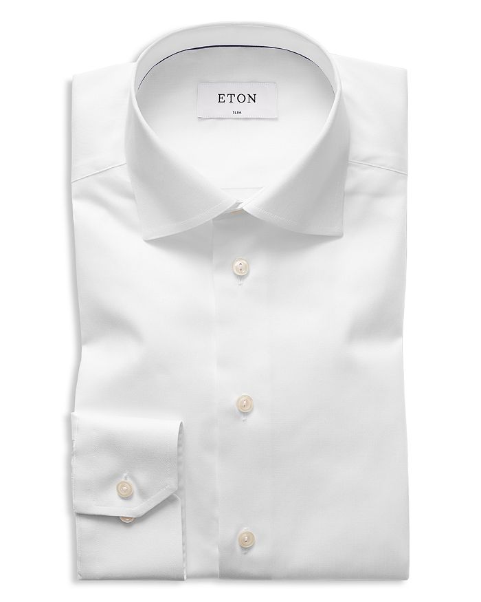 Shop Eton Slim Fit Signature Twill Dress Shirt In White