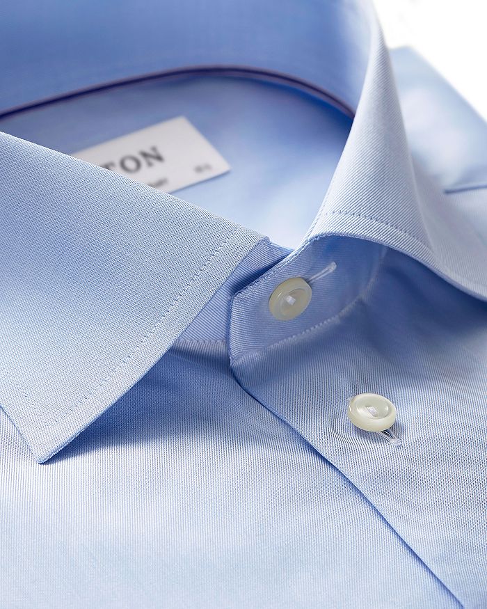 Shop Eton Contemporary Fit Signature Twill Dress Shirt In Blue