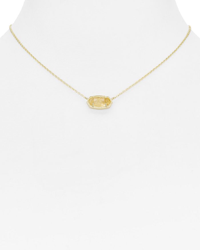 Kendra Scott Elisa Birthstone Crystal Necklace In November/orange Citrine