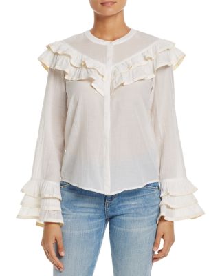 Scotch & Soda Ruffled Bell Sleeve Blouse, $135.0