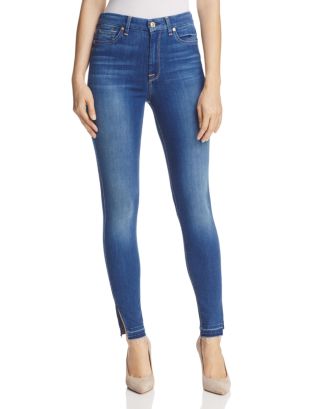 7 For All Mankind b(air) Released Hem High Rise Skinny Ankle Jeans in ...