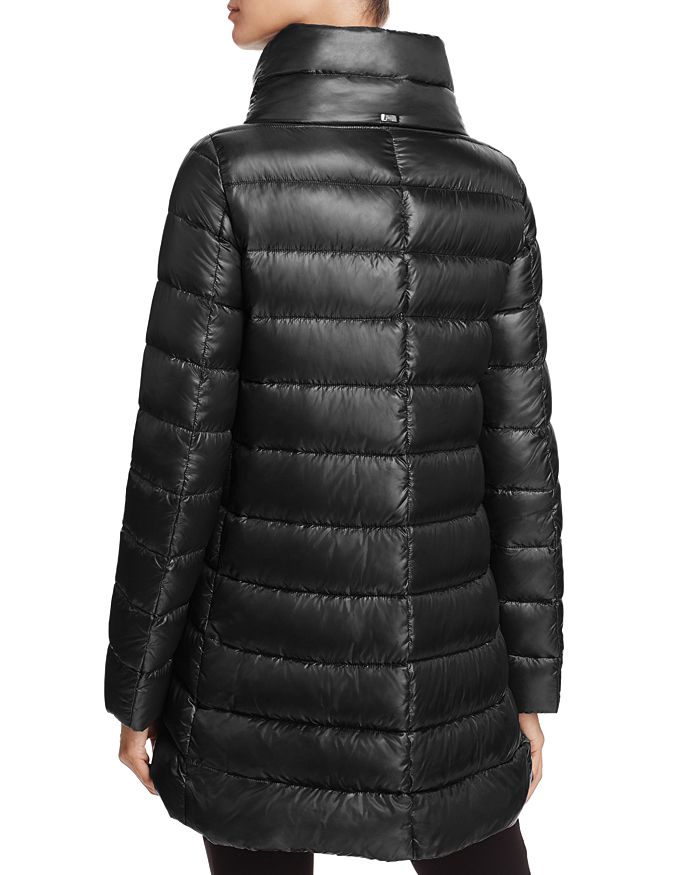 Shop Herno Amelia Stand Collar Down Coat In Black