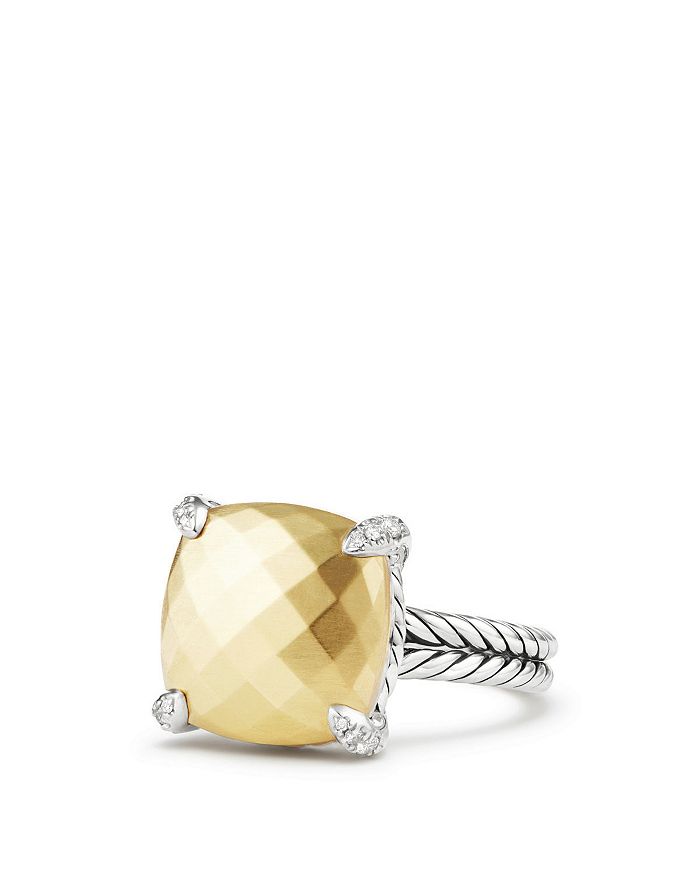 DAVID YURMAN CHATELAINE RING WITH 18K GOLD AND DIAMONDS,R13542DS8AGGDI6