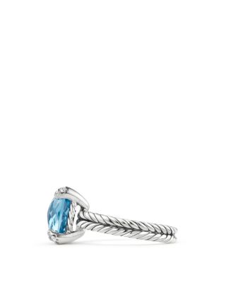 Ch&acirc;telaine&reg; Ring with Blue Topaz and Diamonds