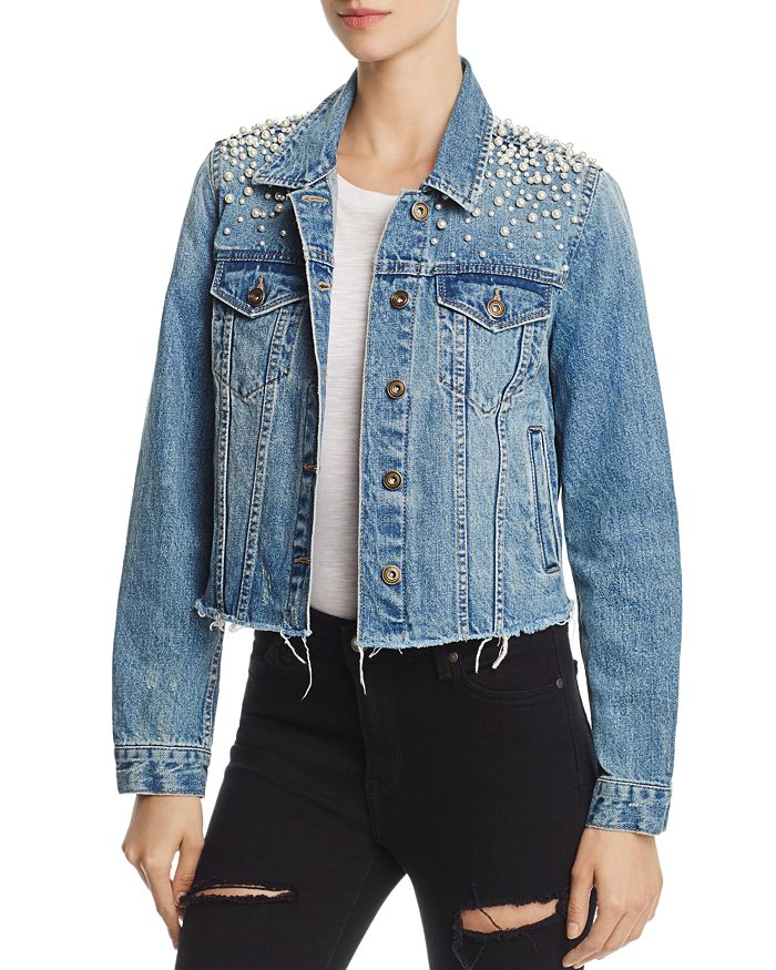 Sunset & Spring Mother-of-Pearl Beaded Denim Jacket - 100% Exclusive ...