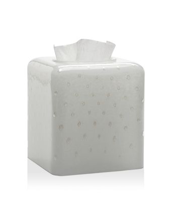 Contessa White Tissue Box Cover