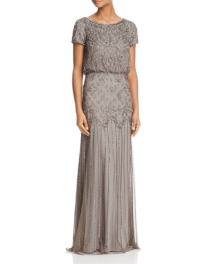 ADRIANNA PAPELL EMBELLISHED GOWN,191906600