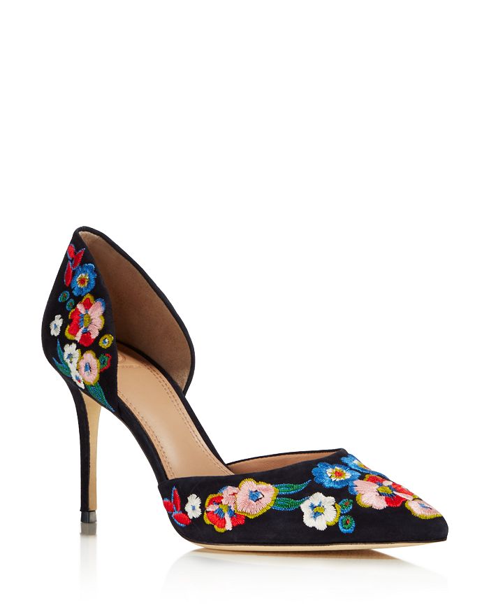 Embroidered pumps online