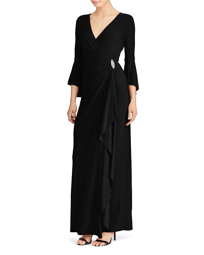 Ralph Lauren Bell-Sleeve Jersey Gown | Bloomingdale's