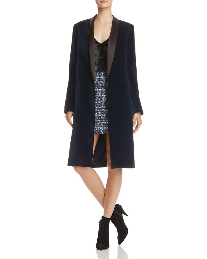 Alice and Olivia Alice Olivia Kylie Shawl Collar Velvet Jacket