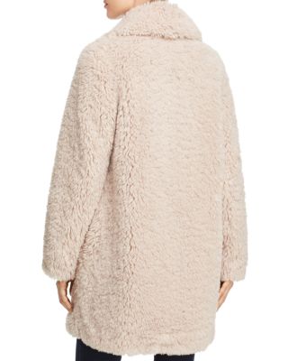 sage collective faux fur cocoon jacket