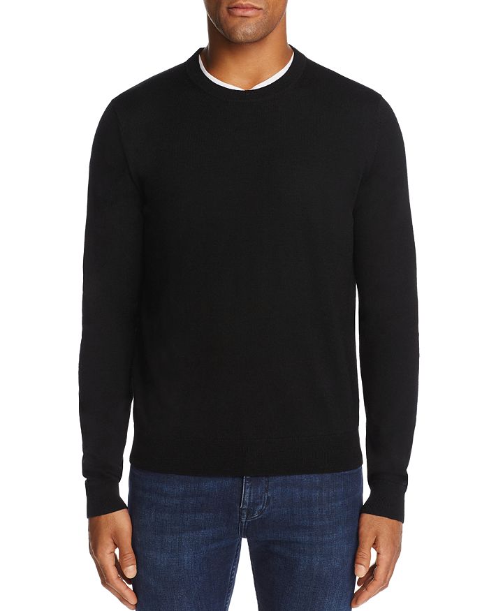 The Men's Store At Bloomingdale's Merino Wool Crewneck Sweater - 100% Exclusive In Black