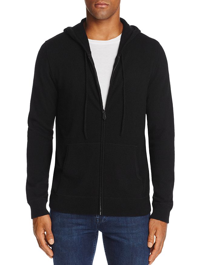 The Men's Store At Bloomingdale's Cashmere Full Zip Hoodie - 100% Exclusive In Black