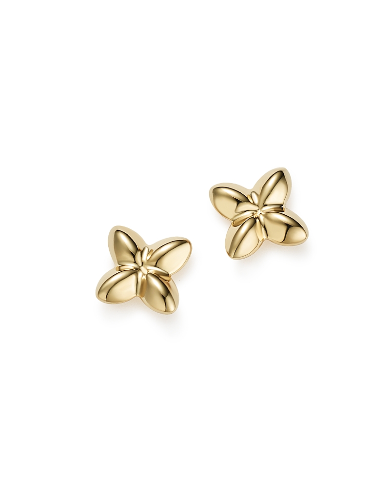 Bloomingdale's 14k Yellow Gold Puffed X Stud Earrings - Exclusive In Gold