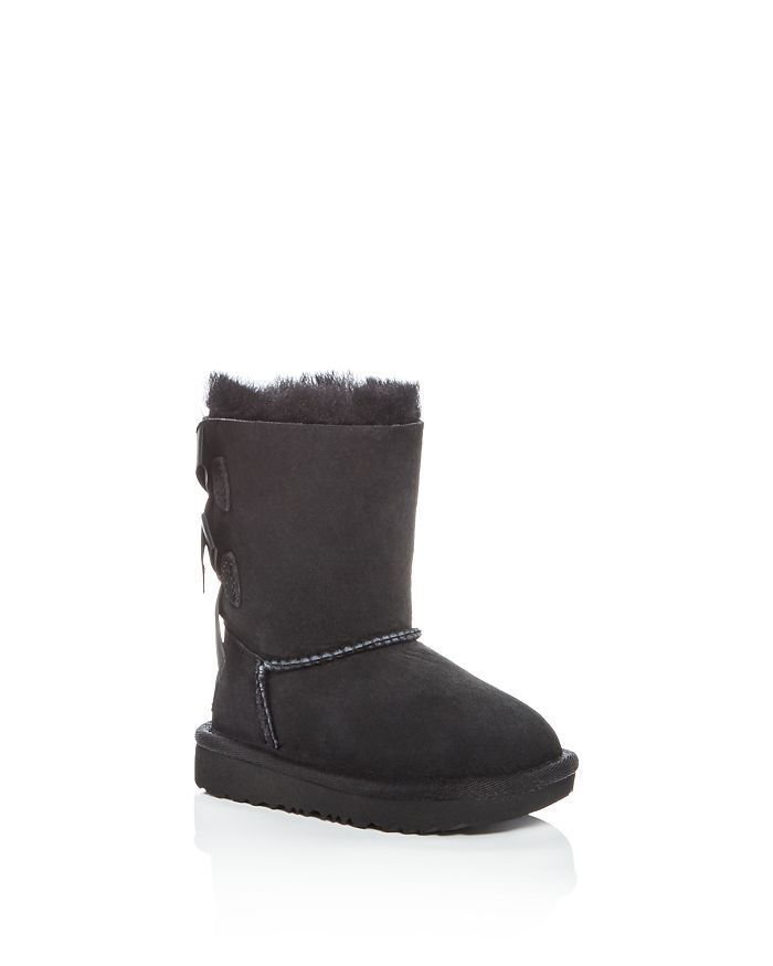 Ugg Girls' Bailey Bow Ii Shearling Boots- Toddler, Little Kid, Big Kid In Black