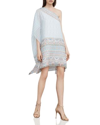 BCBGMAXAZRIA One Shoulder Chiffon Dress