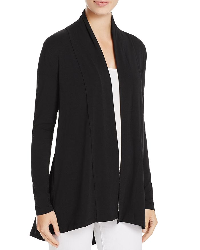 Vince Camuto Open Front Cardigan In Rich Black