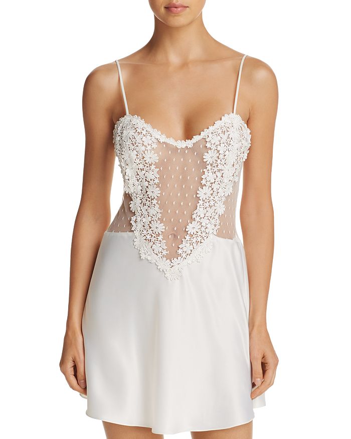 Shop Flora Nikrooz Showstopper Charmeuse Chemise In Ivory