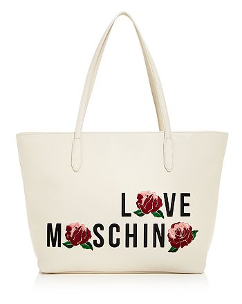 Love Moschino Rose Leather Tote | Bloomingdale's