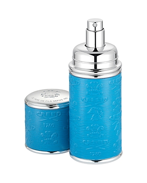 Creed Deluxe Leather & Silver-tone Bottle Atomizer In Blue