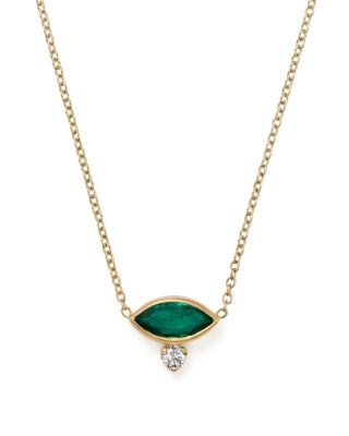 zoe chicco emerald necklace