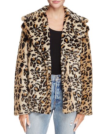 AQUA Leopard Print Faux Fur Coat - 100% Exclusive | Bloomingdale's