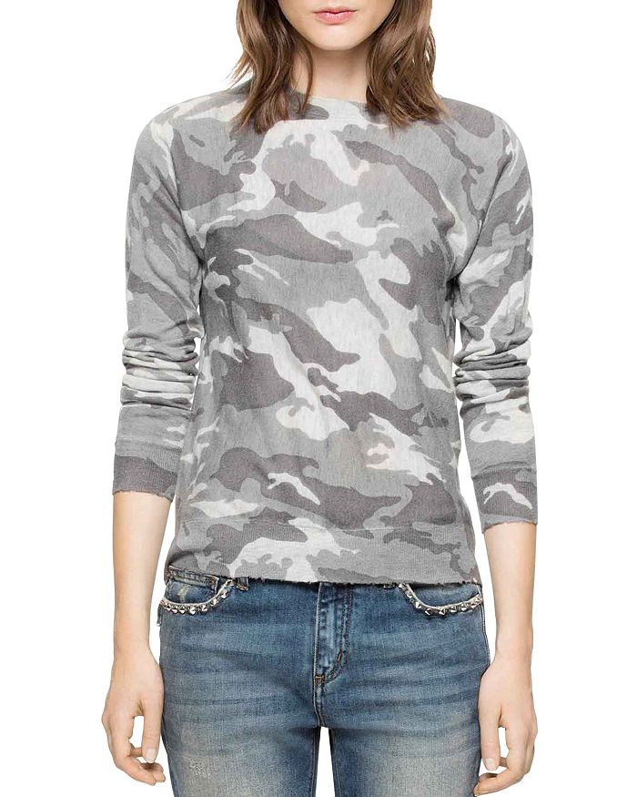 Zadig Voltaire Crisp Camou Cashmere Sweater Bloomingdale s