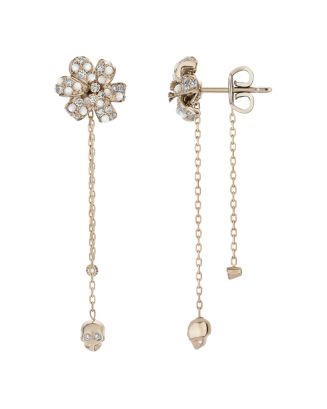 Gucci 18K White Gold Flora Drop Earrings with Diamond & Mother-of-Pearl ...