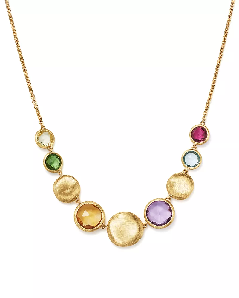 Marco Bicego 18K Yellow Gold Jaipur Multi Gemstone Small Bead Collar Necklace, 16.5