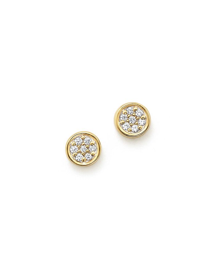 Bloomingdale's Diamond Bezel Set Small Stud Earrings In 14k Yellow Gold,.10 Ct. T.w. - 100% Exclusive In White/gold