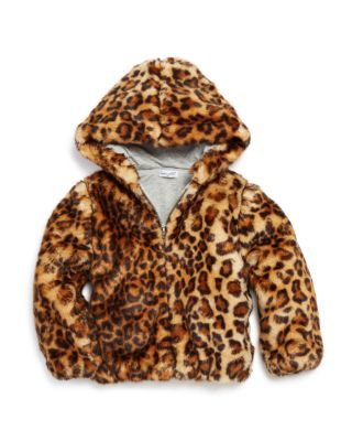 splendid leopard faux fur jacket