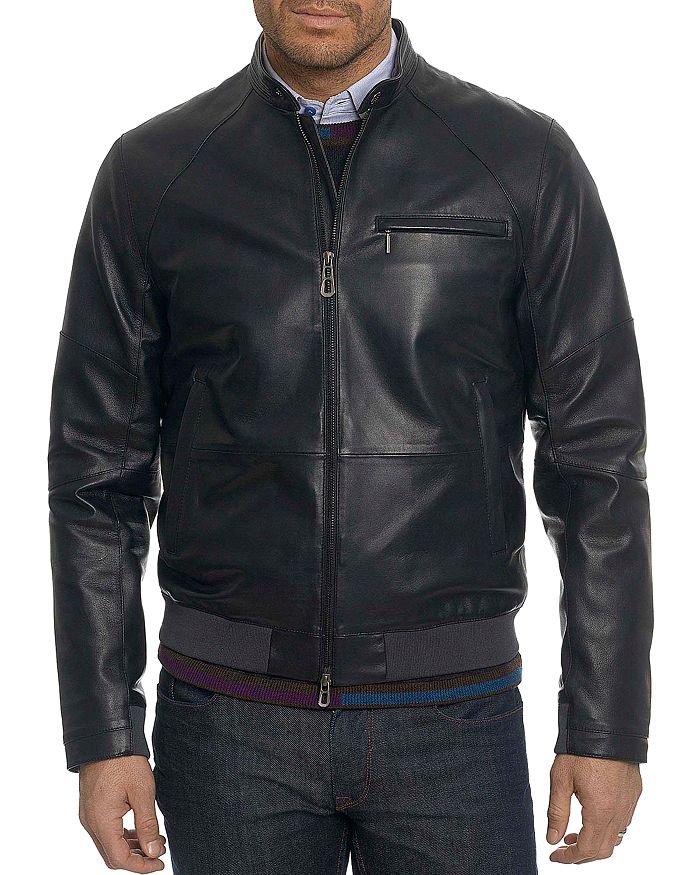 Robert Graham Massena Leather Moto Jacket | Bloomingdale's