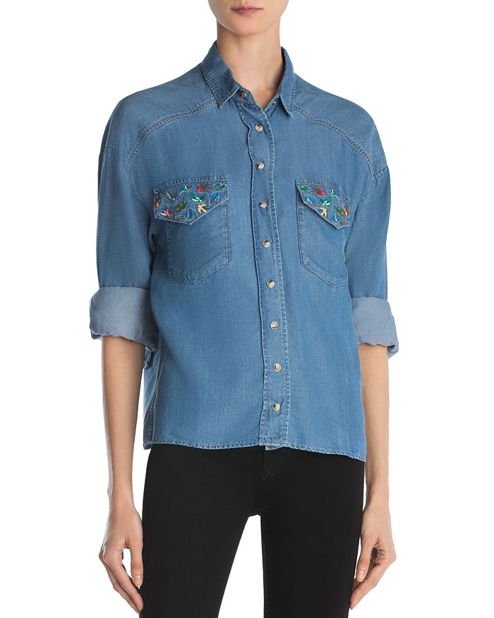 The Kooples Bird Embroidery Shirt | Bloomingdale's