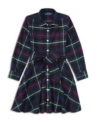 Ralph Lauren Girls' Plaid Flannel Dress 