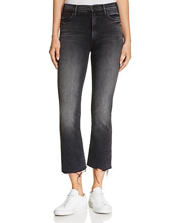 Mother The Hustler Ankle Flared Jeans In Cat Got Your Tongue
