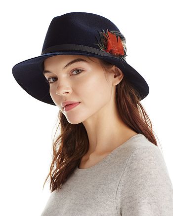 Tory Burch Feather Fedora | Bloomingdale's