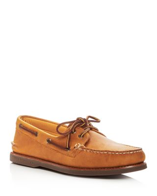 sperry men's leather boat shoes