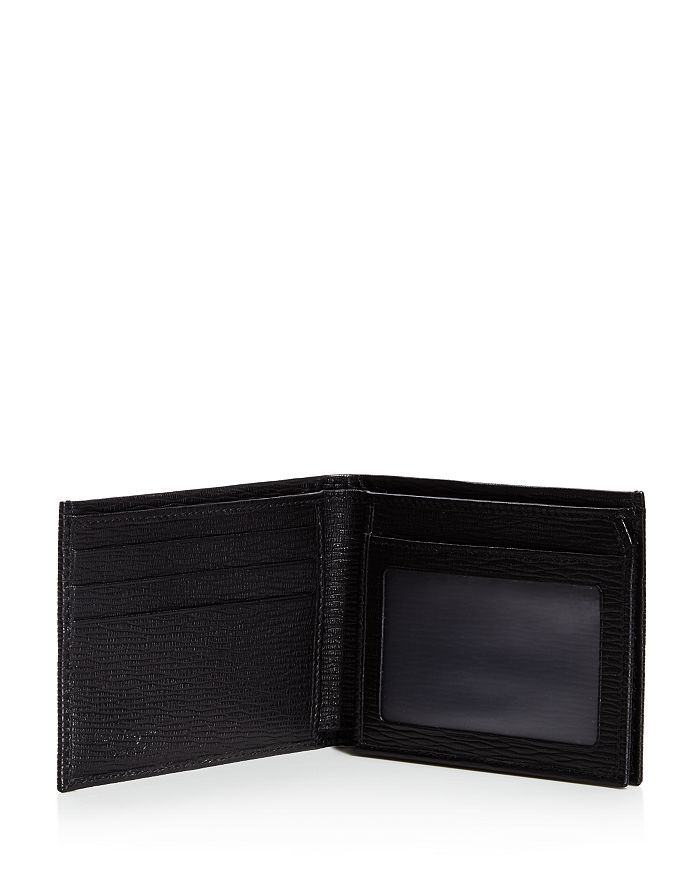 Shop Gucci Salvatore Ferragamo Revival Leather Bifold Wallet In Black