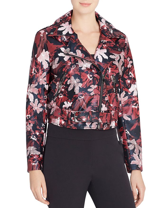 CATHERINE Catherine Malandrino Veruca Floral Print Faux Leather Moto Jacket Bloomingdale s