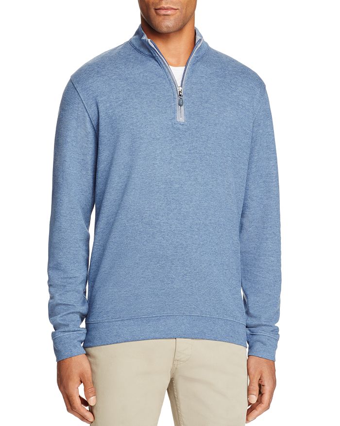 Johnnie-o Sully Quarter-zip Pullover In Helios Blue